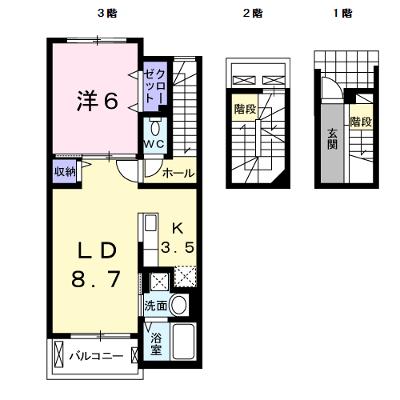 ジーク　オルト 303【管理NO：1-022590401-03030】 ★家具家電は申し込み後に搬入します 2026年09月上旬入居可能の物件画像