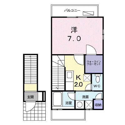 けんたく三生 205【管理NO：1-014716901-02050】 ★家具家電は申し込み後に搬入します 2026年07月中旬入居可能の物件画像