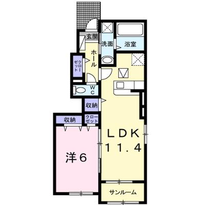 プロムナードメゾン弐番館　Ｃ 101【管理NO：1-024797201-01010】 ★家具家電は申し込み後に搬入します 2026年09月上旬入居可能の物件画像