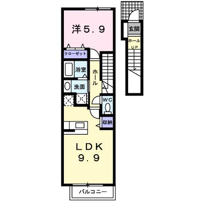 グランデ・フィオーレ　Ⅰ－Ａ 203【管理NO：1-013560101-02030】 ★家具家電は申し込み後に搬入します★の物件画像