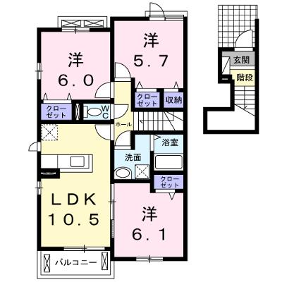 ジェルメ・エストⅣ 203【管理NO：1-018735802-02030】 ★家具家電は申し込み後に搬入します 2026年09月中旬入居可能の物件画像