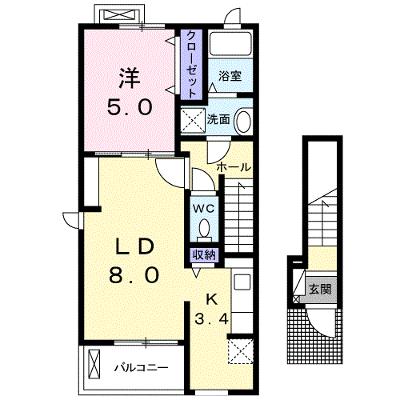アイリス 201【管理NO：1-024031701-02010】 ★家具家電は申し込み後に搬入します★ ★2026年08月中旬入居可能★の物件画像
