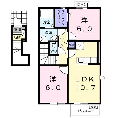 テラス三島町Ｅ 201【管理NO：1-019808201-02010】 ★家具家電は申し込み後に搬入します★ ★2026年08月下旬入居可能★の物件画像