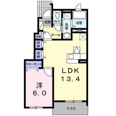 ラフィネ　トロワ 102【管理NO：1-015282801-01020】 ★家具家電は申し込み後に搬入します★の物件画像