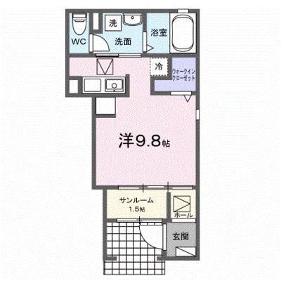 メゾン　カルム 104【管理NO：1-027917901-01040】 ★家具家電は申し込み後に搬入しますの物件画像