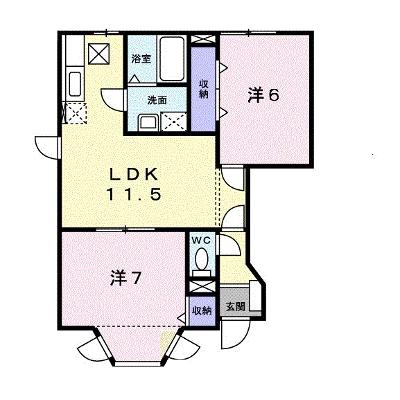 クーバーインウエストＢ 101【管理NO：1-010037702-01010】 ★家具家電は申し込み後に搬入します 2026年08月下旬入居可能の物件画像