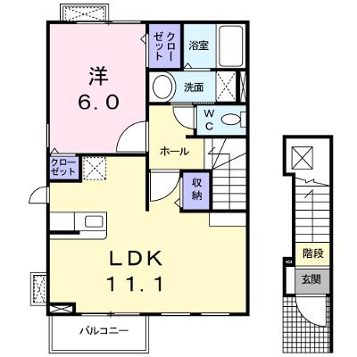 レジデンスヒル　ヌマタ　Ⅲ 201【管理NO：1-015291201-02010】 ★家具家電は申し込み後に搬入します★ ★2026年09月中旬入居可能★の物件画像