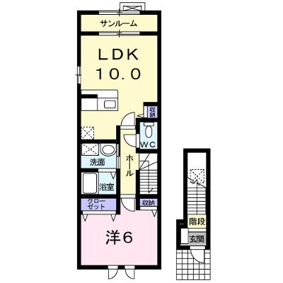ニューキャロットⅢ 201【管理NO：1-015272101-02010】 ★家具家電は申し込み後に搬入します 2026年07月下旬入居可能の物件画像