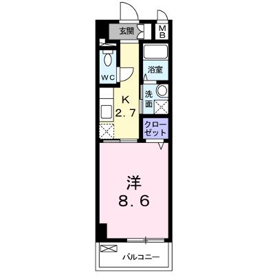 ヒルズ　ビッグ　ウエスト 102【管理NO：1-015454101-01020】 ★家具家電は申し込み後に搬入します★ ★2026年08月下旬入居可能★の物件画像