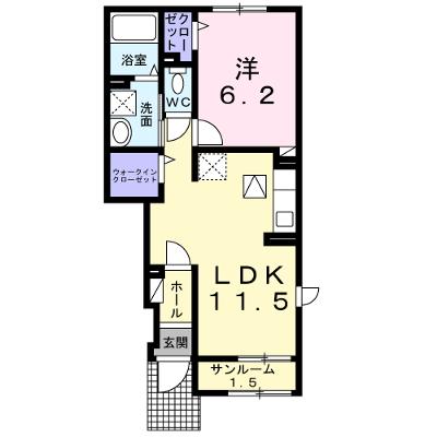 グラース 103【管理NO：1-027106201-01030】 ★家具家電は申し込み後に搬入します★の物件画像