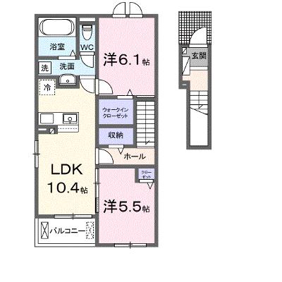 グランドール・ヌール 205【管理NO：1-027781101-02040】 ★家具家電は申し込み後に搬入します★ ★2026年09月中旬入居可能★の物件画像