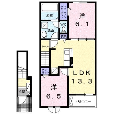 フレンド　Ｂ棟 203【管理NO：1-028068102-02030】 ★家具家電は申し込み後に搬入します 2026年09月下旬入居可能の物件画像
