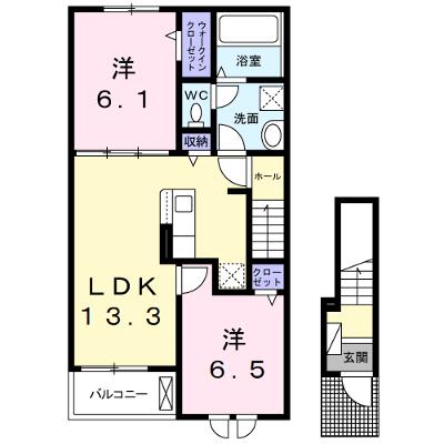 フレンド　Ｂ棟 202【管理NO：1-028068102-02020】 ★家具家電は申し込み後に搬入します 2026年09月下旬入居可能の物件画像
