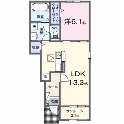 フレンド　Ｂ棟 106【管理NO：1-028068102-01050】 ★家具家電は申し込み後に搬入します 2026年09月下旬入居可能の物件画像