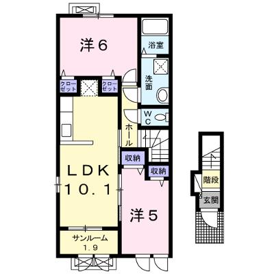 セルサス荒山Ａ棟 201【管理NO：1-019724701-02010】 ★家具家電は申し込み後に搬入します★ ★2026年09月中旬入居可能★の物件画像