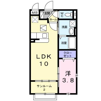 カーサ・フェリーチェ 105【管理NO：1-017201701-01040】 ★家具家電は申し込み後に搬入します★の物件画像