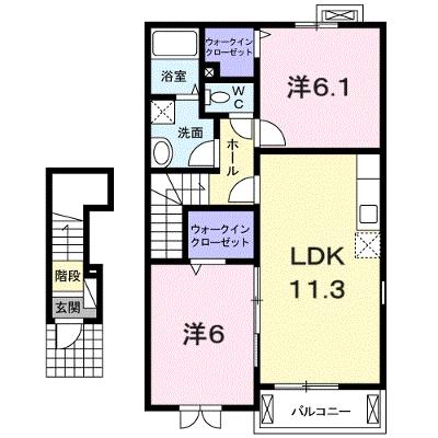 シュー・フルール 203【管理NO：1-015997202-02030】 ★家具家電は申し込み後に搬入します 2026年08月上旬入居可能の物件画像