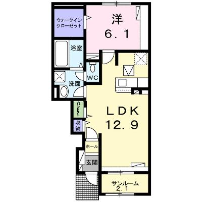 オイコス　オニロ　相生Ｂ 102【管理NO：1-026023302-01020】 ★家具家電は申し込み後に搬入します★ ★2026年09月上旬入居可能★の物件画像