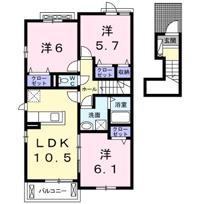 Ｅｔｏｉｌｅｓ（エトワール）Ｓ 202【管理NO：1-023040402-02020】 ★家具家電は申し込み後に搬入します★ ★2026年09月中旬入居可能★の物件画像