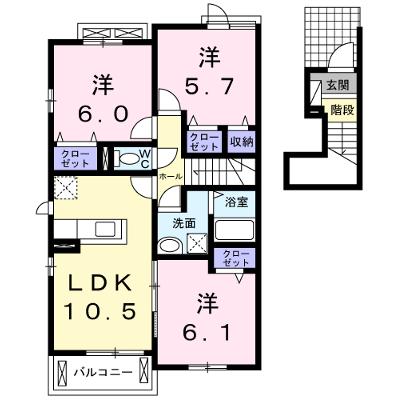 エテルノ 204【管理NO：1-023807701-02040】 ★家具家電は申し込み後に搬入します★ ★2026年08月下旬入居可能★の物件画像