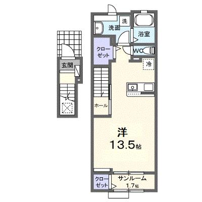 アルドーレⅢ 203【管理NO：1-027351701-02030】 ★家具家電は申し込み後に搬入します★の物件画像