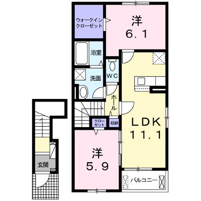 パラシオⅢＢ 203【管理NO：1-026510002-02030】 ★家具家電は申し込み後に搬入します★ ★2026年08月下旬入居可能★の物件画像