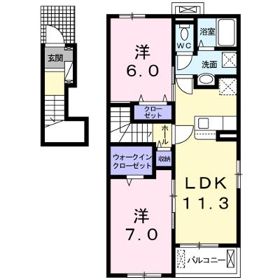 インペリアル榎鶴　Ｃ 201【管理NO：1-025586403-02010】 ★家具家電は申し込み後に搬入します★の物件画像