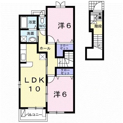 エスポワール武蔵ヶ丘北 205【管理NO：1-012647801-02040】 ★家具家電は申し込み後に搬入します 2026年09月上旬入居可能の物件画像