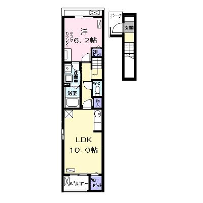 サンライトⅢ 203【管理NO：1-024587401-02030】 ★家具家電は申し込み後に搬入します★ ★2026年09月中旬入居可能★の物件画像