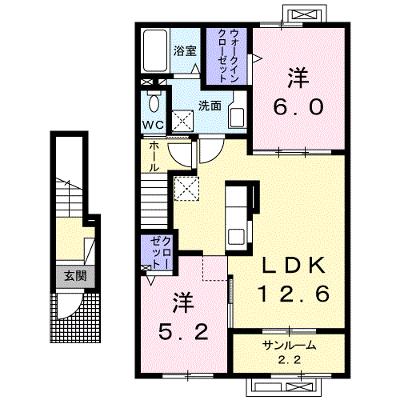 ドメーヌ・Ｍ 203【管理NO：1-023117401-02030】 ★家具家電は申し込み後に搬入します 2026年09月中旬入居可能の物件画像