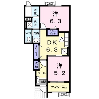ウィンディＡ 102【管理NO：1-015825301-01020】 ★家具家電は申し込み後に搬入します★ ★2026年09月上旬入居可能★の物件画像