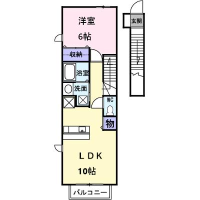 アウローラ 203【管理NO：1-014167501-02030】 ★家具家電は申し込み後に搬入します★ ★2026年08月下旬入居可能★の物件画像