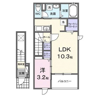 メゾン　カルム 204【管理NO：1-027917901-02040】 ★家具家電は申し込み後に搬入します 2026年09月中旬入居可能の物件画像