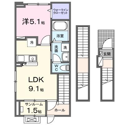 ライズひまわり 303【管理NO：1-028396001-03030】 ★家具家電は申し込み後に搬入します 2026年12月上旬入居可能の物件画像