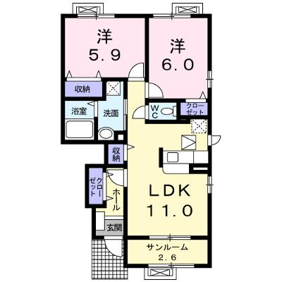 インフィニティーＣ 104【管理NO：1-015457603-01040】 ★家具家電は申し込み後に搬入します 2026年09月上旬入居可能の物件画像