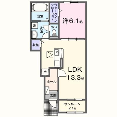 クレールＣ 103【管理NO：1-026174301-01030】 ★家具家電は申し込み後に搬入します 2026年10月中旬入居可能の物件画像
