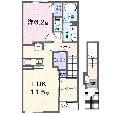 グラン　ジェルメ 201【管理NO：1-027756201-02010】 ★家具家電は申し込み後に搬入します★ ★2026年12月中旬入居可能★の物件画像