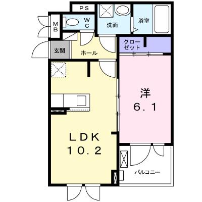 ＧＡＩＡ　ＢＬＡＮＣ 205【管理NO：1-025665201-02040】 ★家具家電は申し込み後に搬入します 2026年10月中旬入居可能の物件画像