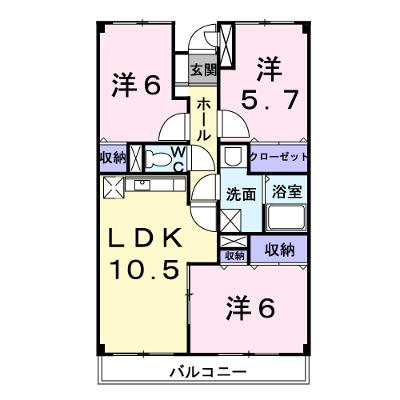 ル・グランパレ 302【管理NO：1-007262601-03020】 ★家具家電は申し込み後に搬入します 2026年08月下旬入居可能の物件画像