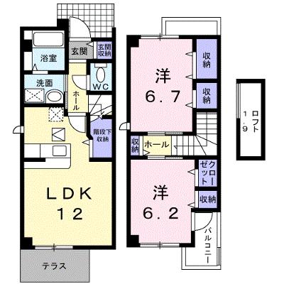 ソレアードパルケⅢ 102【管理NO：1-012157001-01020】 ★家具家電は申し込み後に搬入しますの物件画像