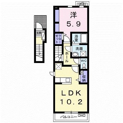 メリーアドニス　Ｂ 205【管理NO：1-022182402-02040】 ★家具家電は申し込み後に搬入します★の物件画像