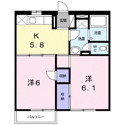 グリンピア古都Ａ 206【管理NO：1-005182301-02050】 ★家具家電は申し込み後に搬入します 2026年08月下旬入居可能の物件画像