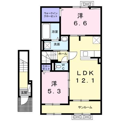 メゾン　ド　ノーブル 202【管理NO：1-024344601-02020】 ★家具家電は申し込み後に搬入します★ ★2026年09月中旬入居可能★の物件画像