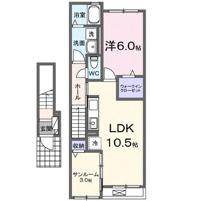 アーサー上峰 205【管理NO：1-027269001-02050】 ★家具家電は申し込み後に搬入します★ ★2026年11月中旬入居可能★の物件画像