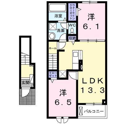 メゾン・サピー　Ⅱ 203【管理NO：1-027744501-02030】 ★家具家電は申し込み後に搬入します 2026年08月中旬入居可能の物件画像