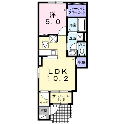グランライト　Ａ 101【管理NO：1-025887701-01010】 ★家具家電は申し込み後に搬入します 2026年08月下旬入居可能の物件画像