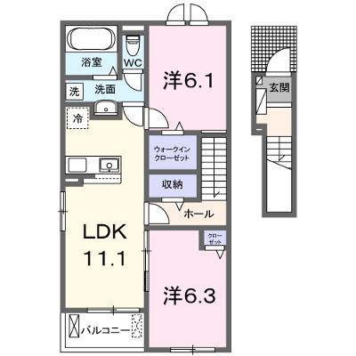 ヴィラ　フェリシアⅠ 203【管理NO：1-028606601-02030】 ★家具家電は申し込み後に搬入します 2026年11月上旬入居可能の物件画像