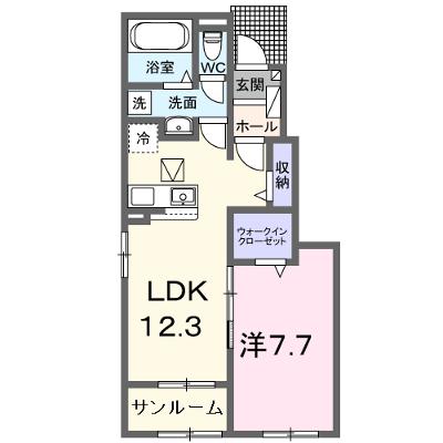 ヴィラ　フェリシアⅠ 103【管理NO：1-028606601-01030】 ★家具家電は申し込み後に搬入します 2026年11月上旬入居可能の物件画像
