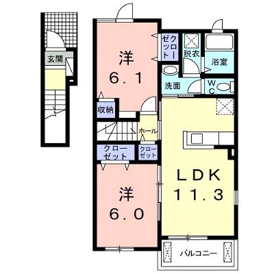 ウィステリア 201【管理NO：1-019901901-02010】 ★家具家電は申し込み後に搬入します★ ★2026年08月下旬入居可能★の物件画像