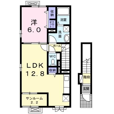 シエル・エトワール 201【管理NO：1-018883601-02010】 ★家具家電は申し込み後に搬入します★ ★2026年08月下旬入居可能★の物件画像